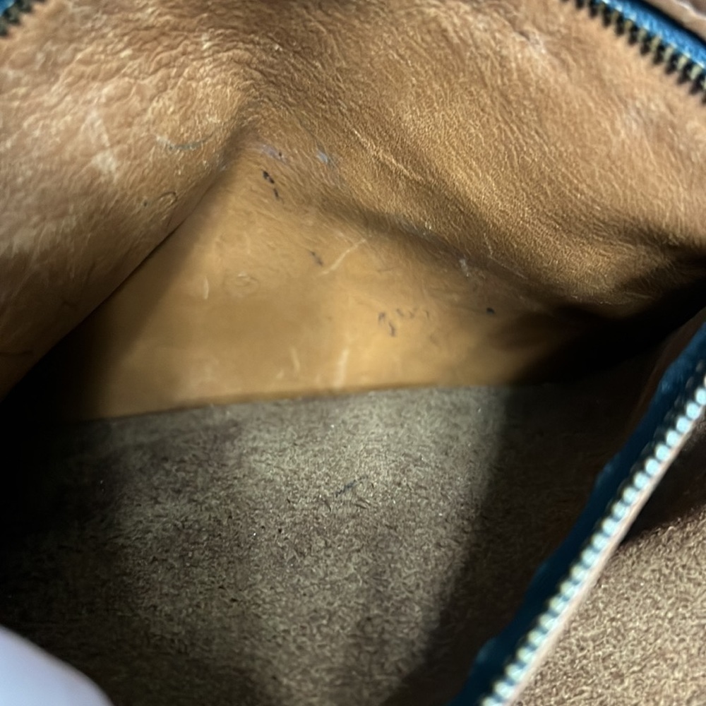 VTG COACH tote bucket bag naturally aged brown leather DYI beauty flawed gem - Picture 5 of 17